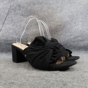 Sam Edelman Shoes Women 9 Sandal Block Heel Slip On Sahara Fashion Classic Black